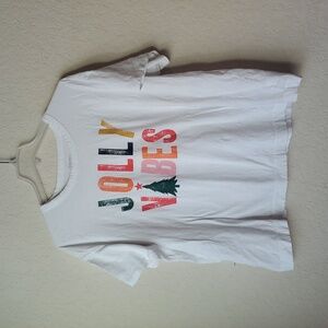 4/$20 Old Navy 3X white Christmas holiday short sleeve tee